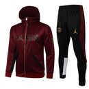 Conjunto Inverno PSG Vinho e Preto Jordan - Com Fecho e Capuz